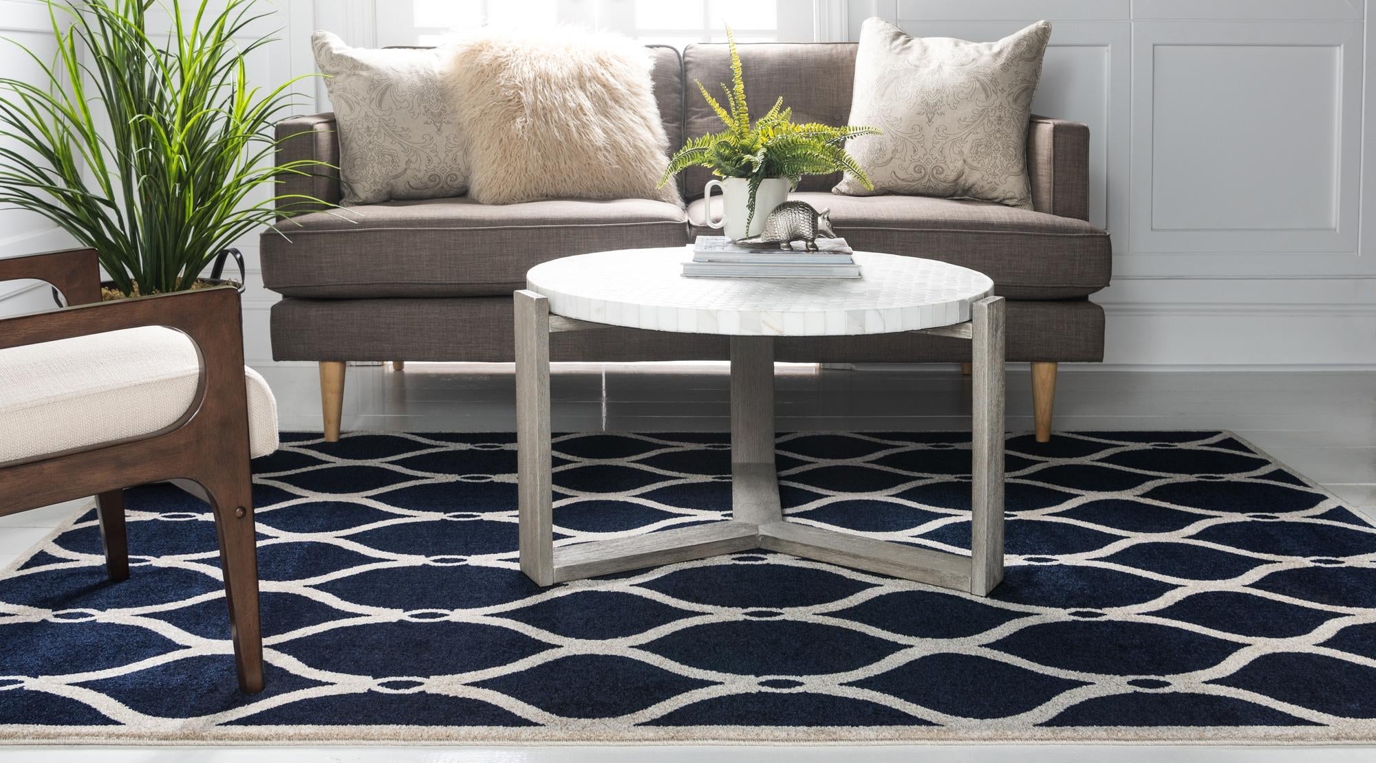 Lattice Gardens Collection Area Rug -  Foliagefield