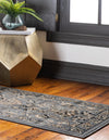 Isfahan Elegance Collection Area Rug - Naghsh-e Jahan (Gray) Runner Gray  lifestyle 24