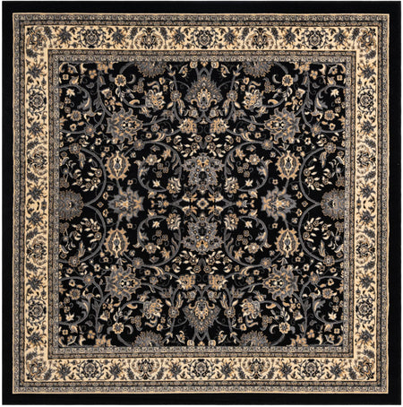 Isfahan Elegance Collection Area Rug - Naghsh-e Jahan (Black)