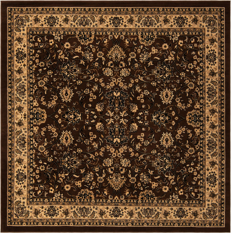 Isfahan Elegance Collection Area Rug - Naghsh-e Jahan (Brown) Square Brown  lifestyle 19