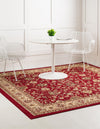 Isfahan Elegance Collection Area Rug - Naghsh-e Jahan (Burgundy) Square Burgundy  lifestyle 35