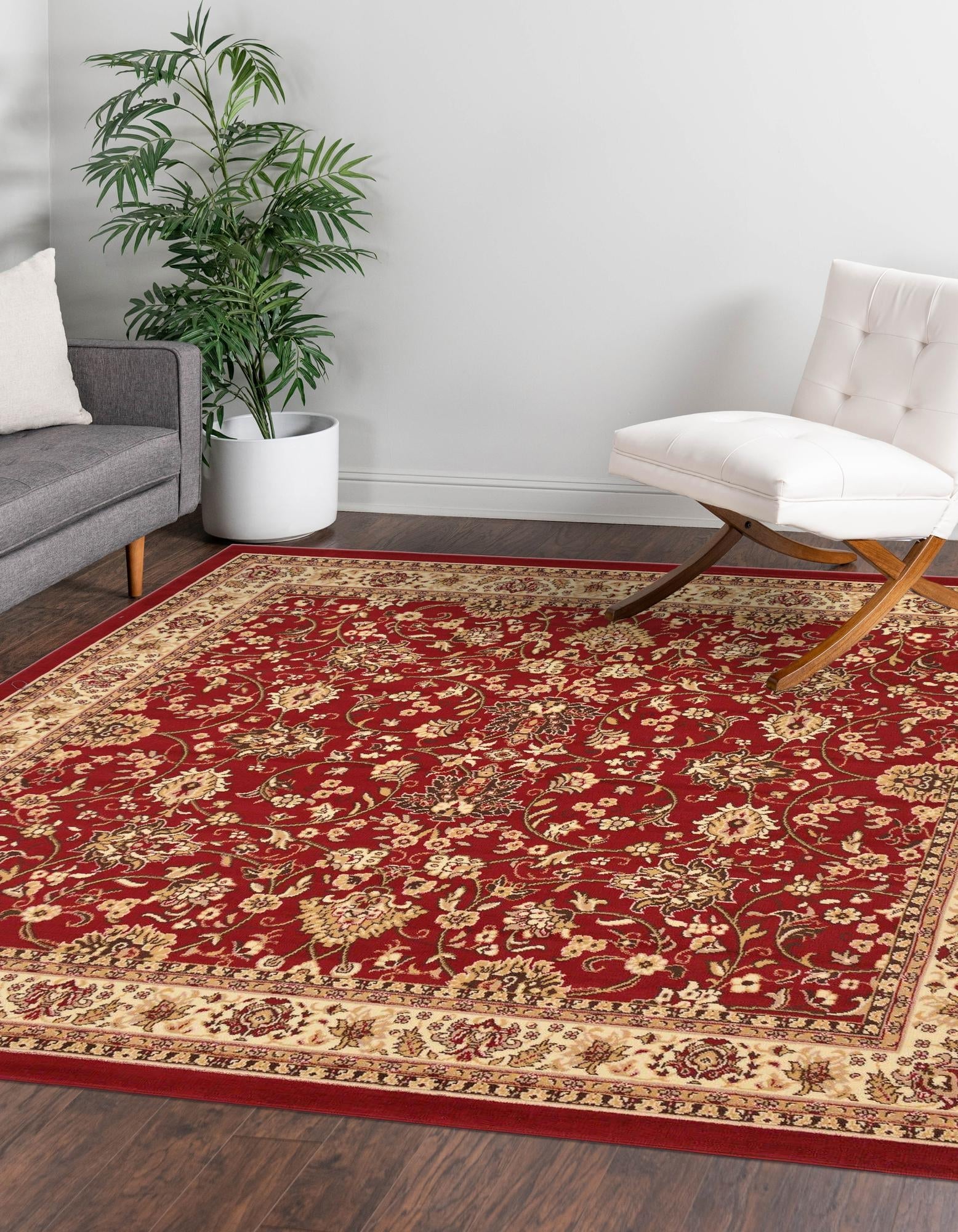 Isfahan Elegance Collection Area Rug - Naghsh-e Jahan (Burgundy)