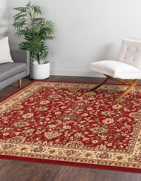 Isfahan Elegance Collection Area Rug - Naghsh-e Jahan (Burgundy)