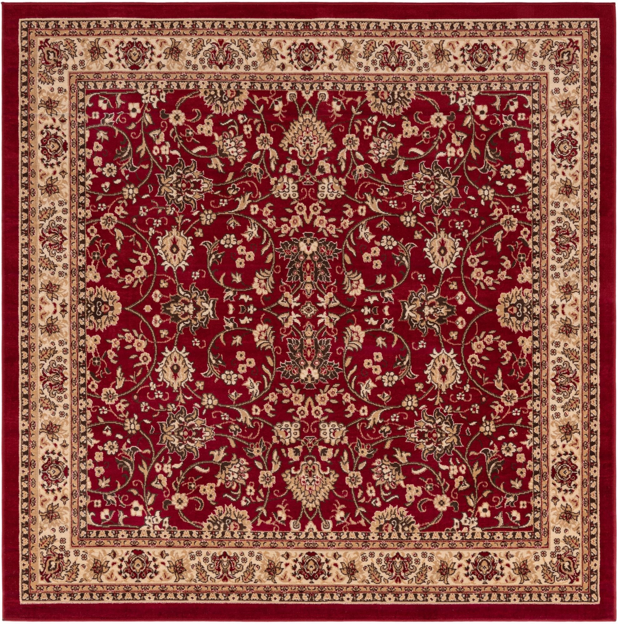 Isfahan Elegance Collection Area Rug - Naghsh-e Jahan (Burgundy)