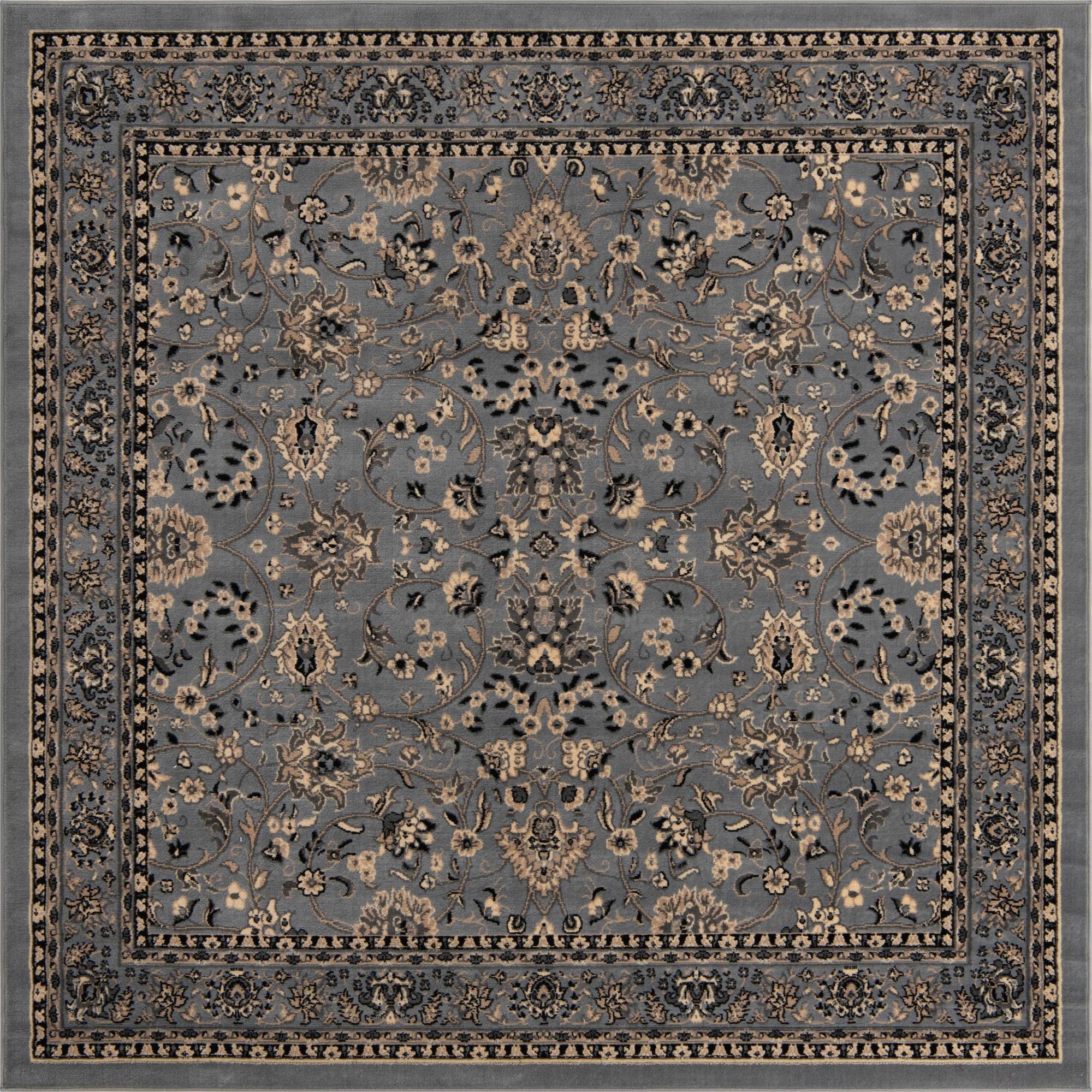 Isfahan Elegance Collection Area Rug - Naghsh-e Jahan (Gray)