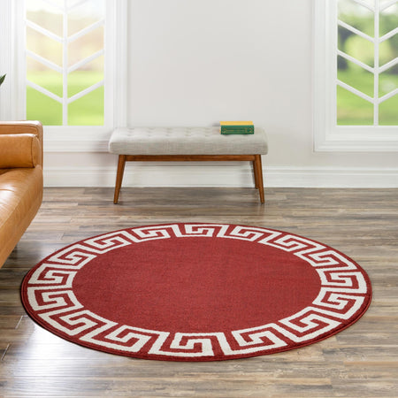 Aegean Labyrinth Collection Area Rug -  Santorini