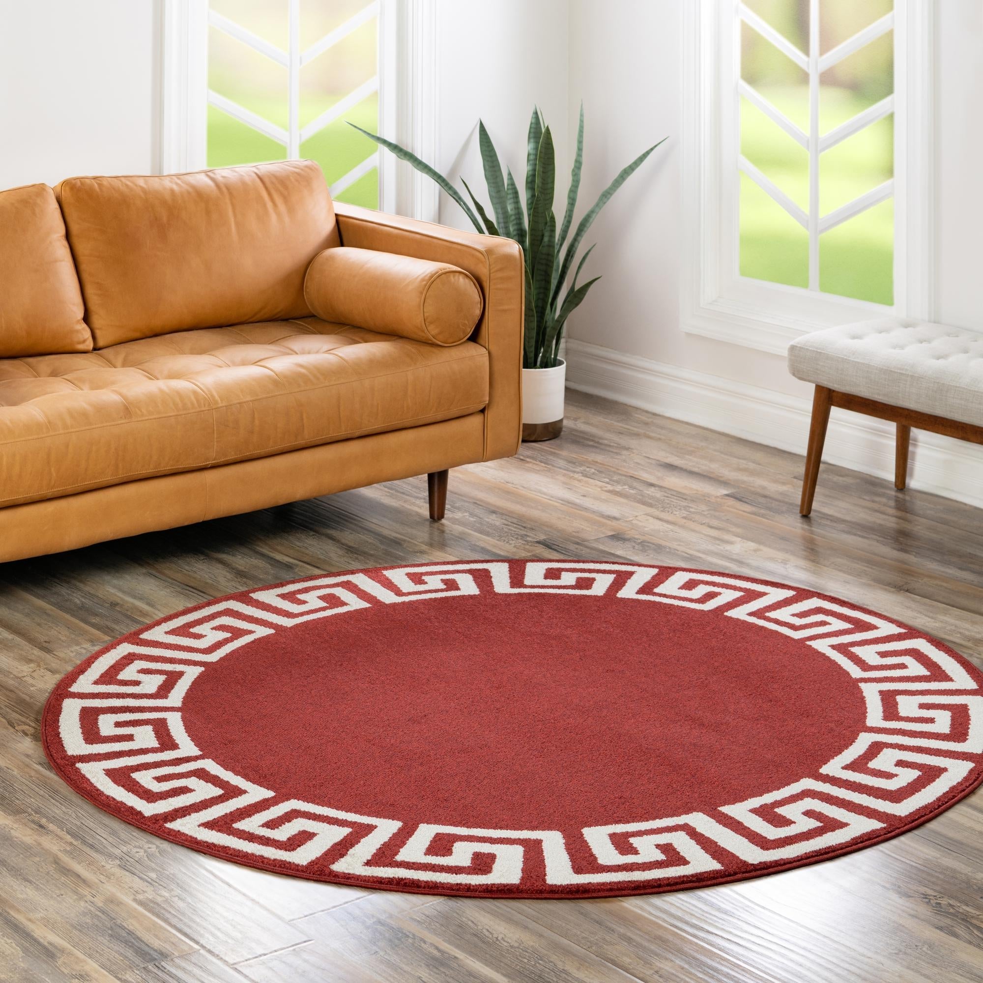 Aegean Labyrinth Collection Area Rug -  Santorini