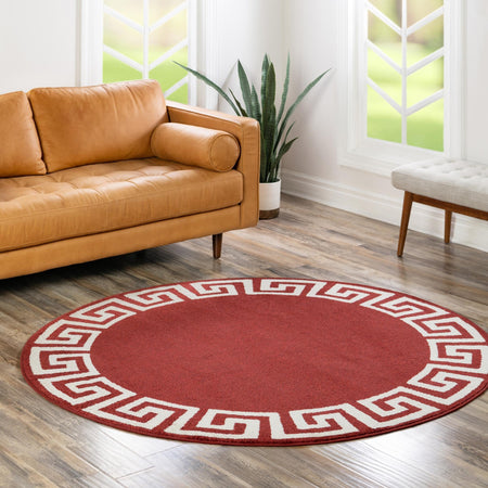 Aegean Labyrinth Collection Area Rug -  Santorini