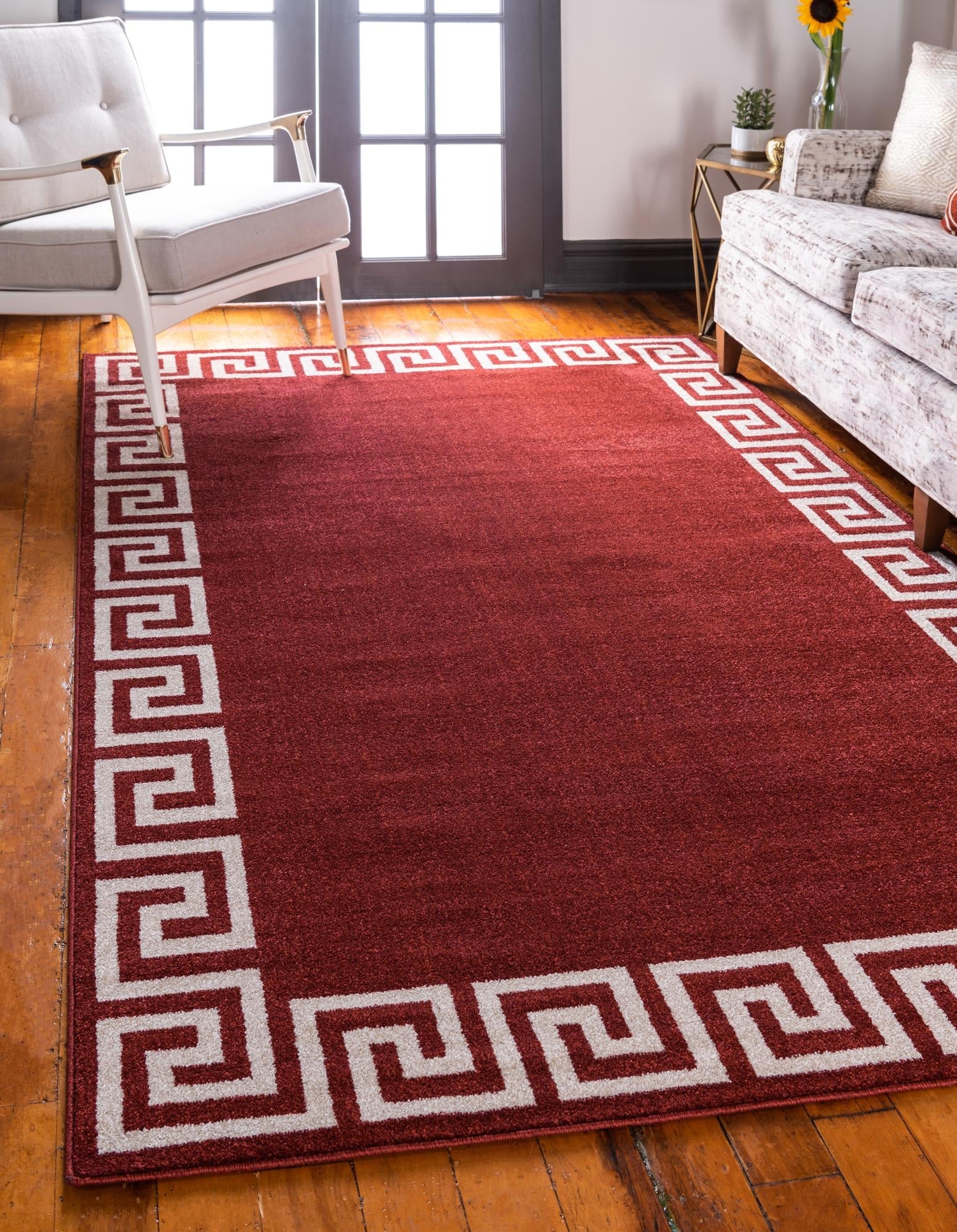 Aegean Labyrinth Collection Area Rug -  Santorini