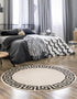 Aegean Labyrinth Collection Area Rug -  Santorini