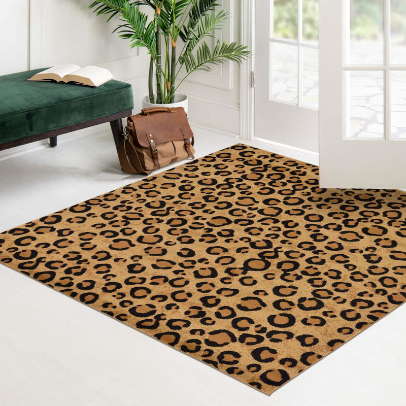 Savannah Sojourn Collection Area Rug -  Mara Square Light Brown  lifestyle 83