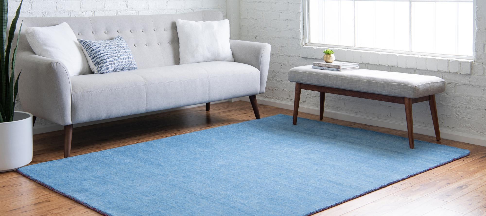 Tonal Oasis Collection Area Rug -  Lenox (Light Blue)