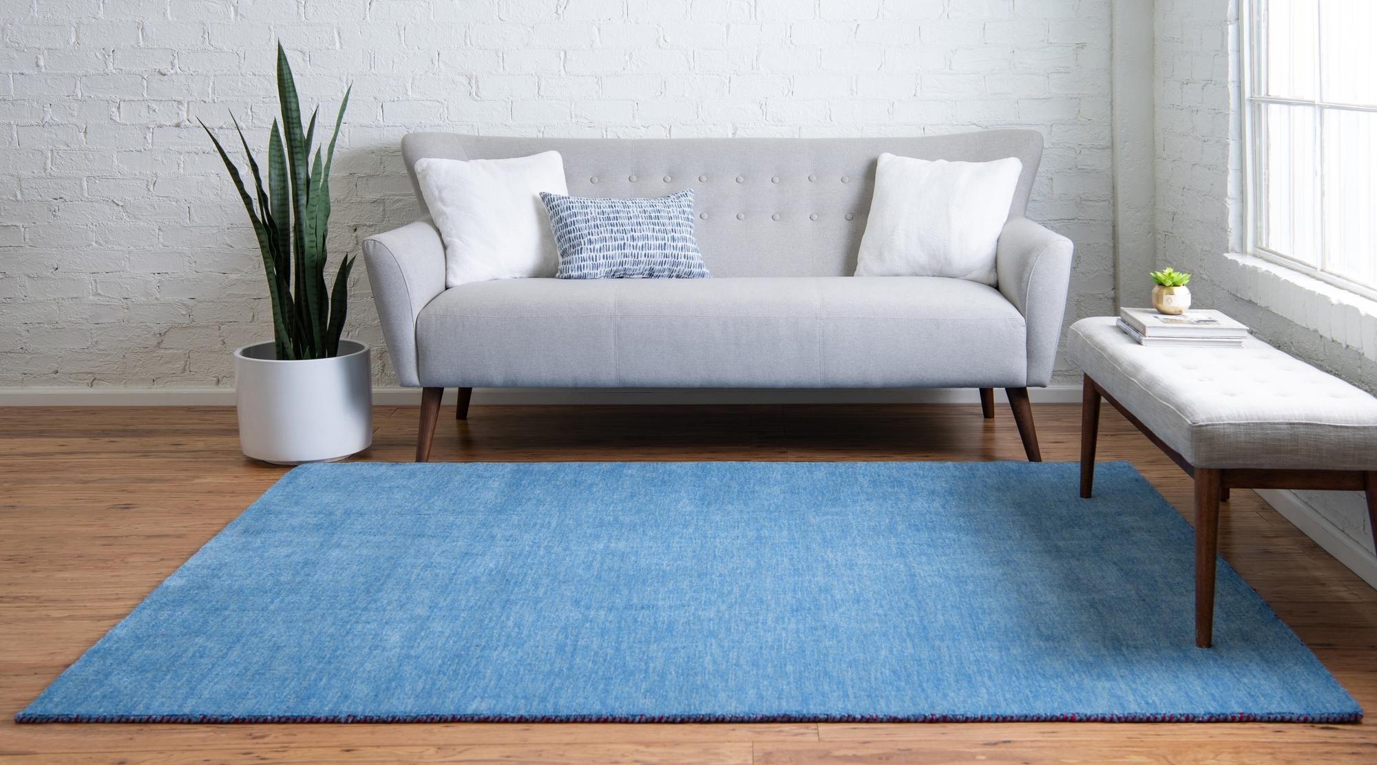 Tonal Oasis Collection Area Rug -  Lenox (Light Blue)