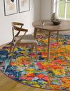 Marrakesh Elegance Collection Area Rug -  Larache Round Multi  lifestyle 42