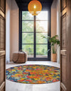 Marrakesh Elegance Collection Area Rug -  Larache Round Multi  lifestyle 53