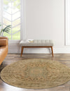 Ottoman Elegance Collection Area Rug - Sultan Round Light Green  lifestyle 39