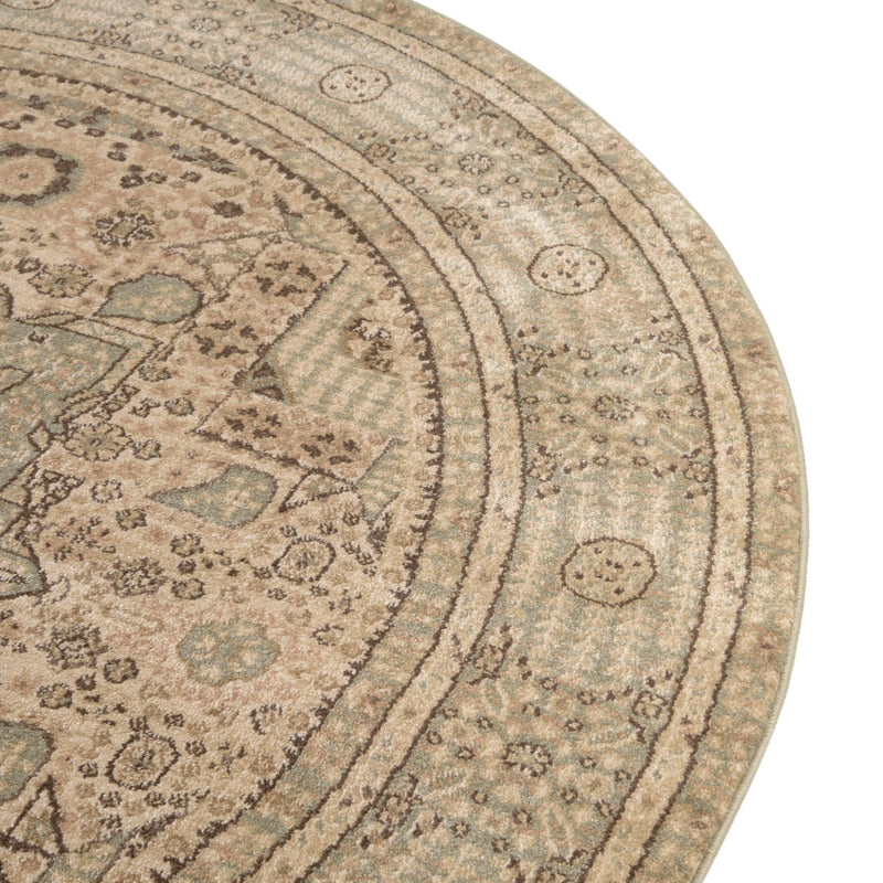 Ottoman Elegance Collection Area Rug - Sultan Round Light Green  lifestyle 53