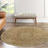 Ottoman Elegance Collection Area Rug - Sultan Round Light Green  lifestyle 90