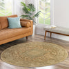 Ottoman Elegance Collection Area Rug - Sultan Round Light Green  lifestyle 92