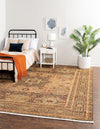 Ottoman Elegance Collection Area Rug - Sultan Rectangle Brown  lifestyle 5