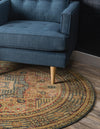 Ottoman Elegance Collection Area Rug - Sultan Round Blue  lifestyle 44