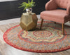 Ottoman Elegance Collection Area Rug -  Cappadocia Round Navy Blue  lifestyle 90