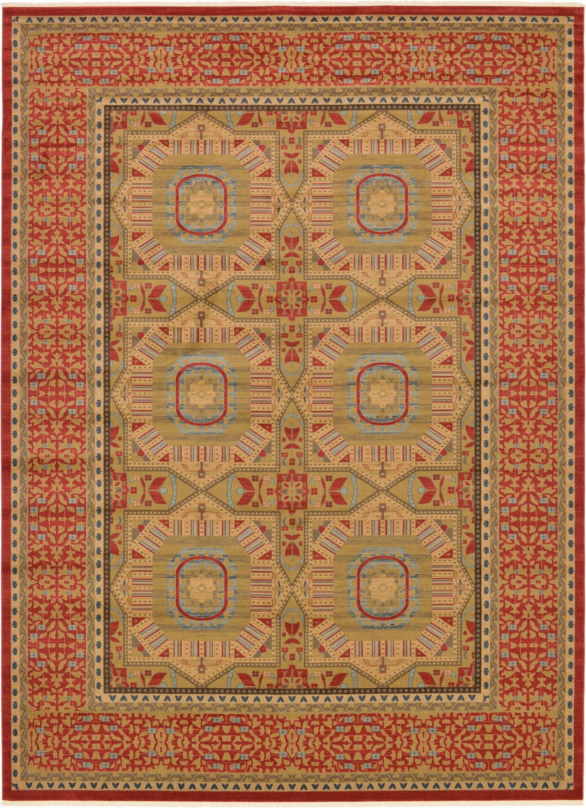 Ottoman Elegance Collection Area Rug -  Galata Rectangle Red Main