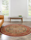 Ottoman Elegance Collection Area Rug -  Galata Round Red  lifestyle 37