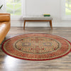 Ottoman Elegance Collection Area Rug -  Galata Round Red  lifestyle 85