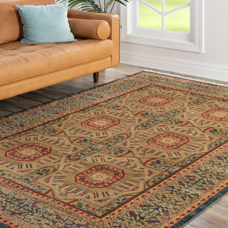 Ottoman Elegance Collection Area Rug -  Galata Rectangle Blue  lifestyle 25