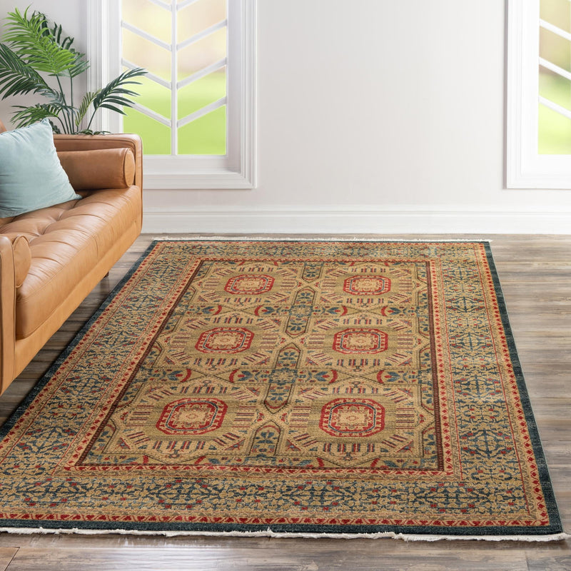 Ottoman Elegance Collection Area Rug -  Galata Rectangle Blue  lifestyle 26