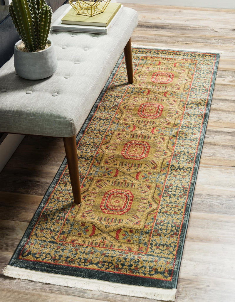 Ottoman Elegance Collection Area Rug -  Galata Runner Blue  lifestyle 34