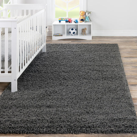 Plush Oasis Collection Area Rug - Serenity (Graphite Gray)