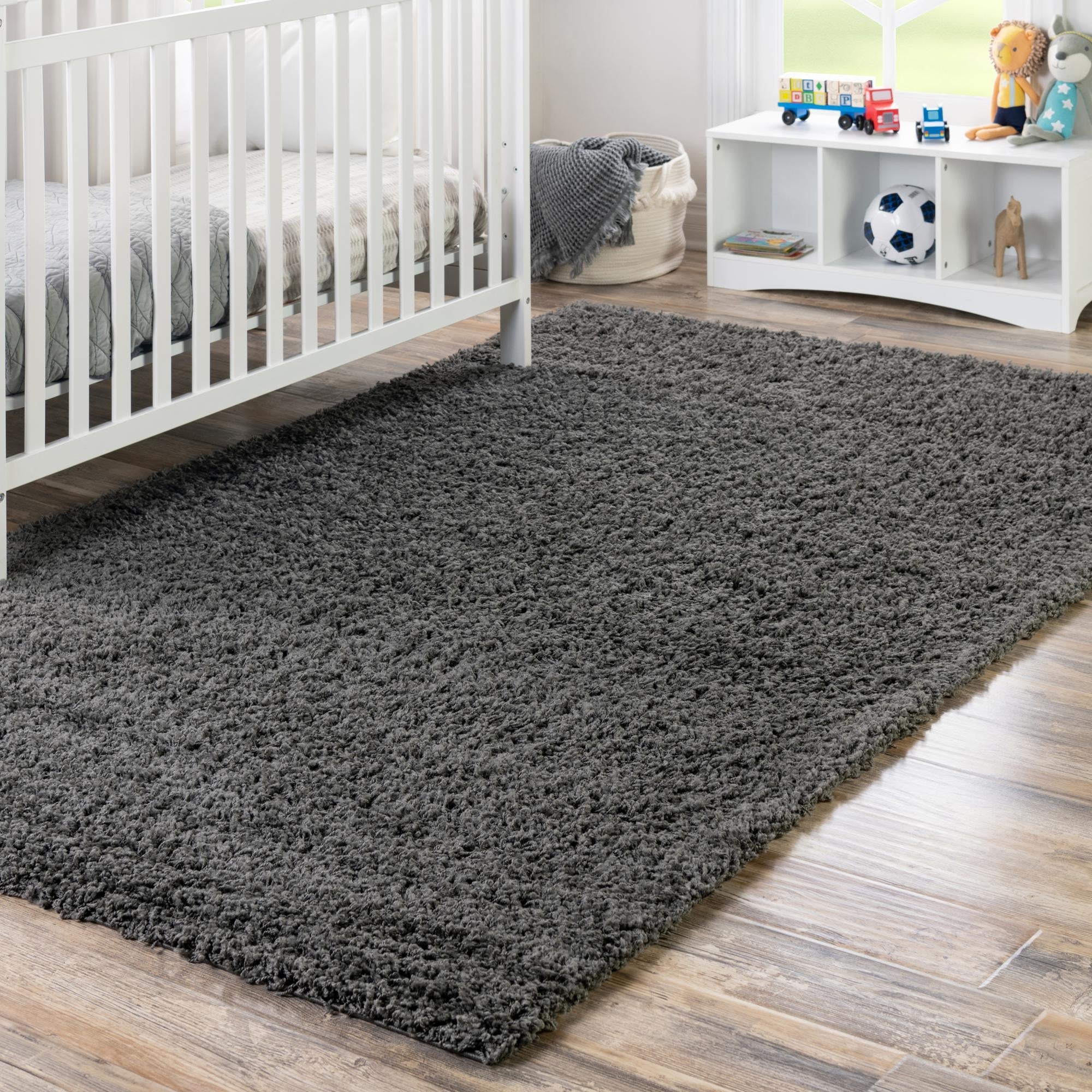 Plush Oasis Collection Area Rug - Serenity (Graphite Gray)