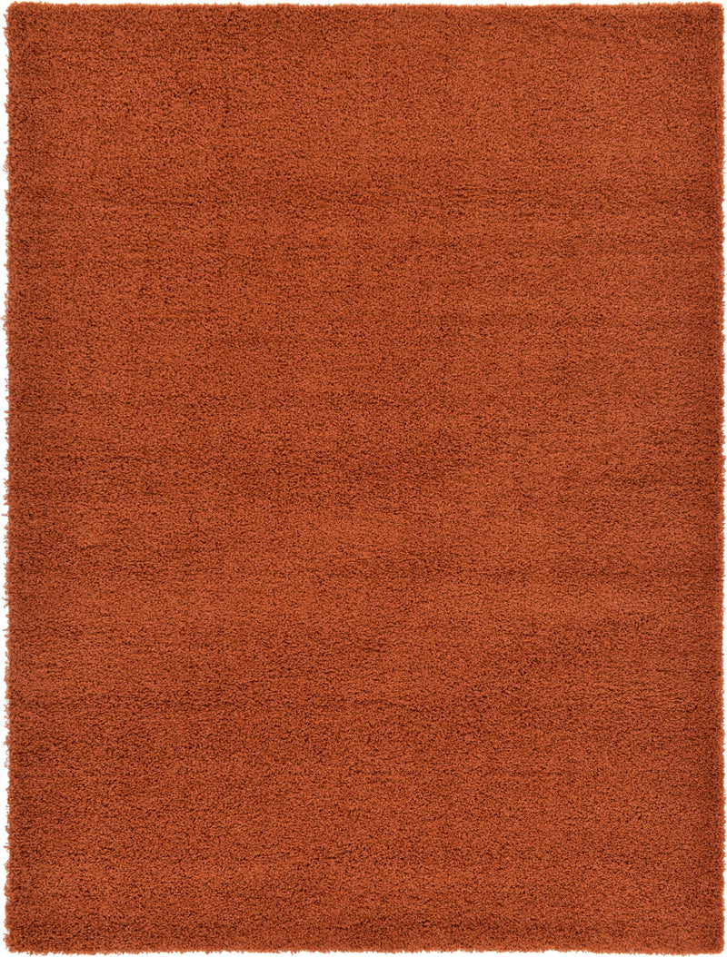 Plush Oasis Collection Area Rug - Serenity (Rust Red) Rectangle Rust Red Main