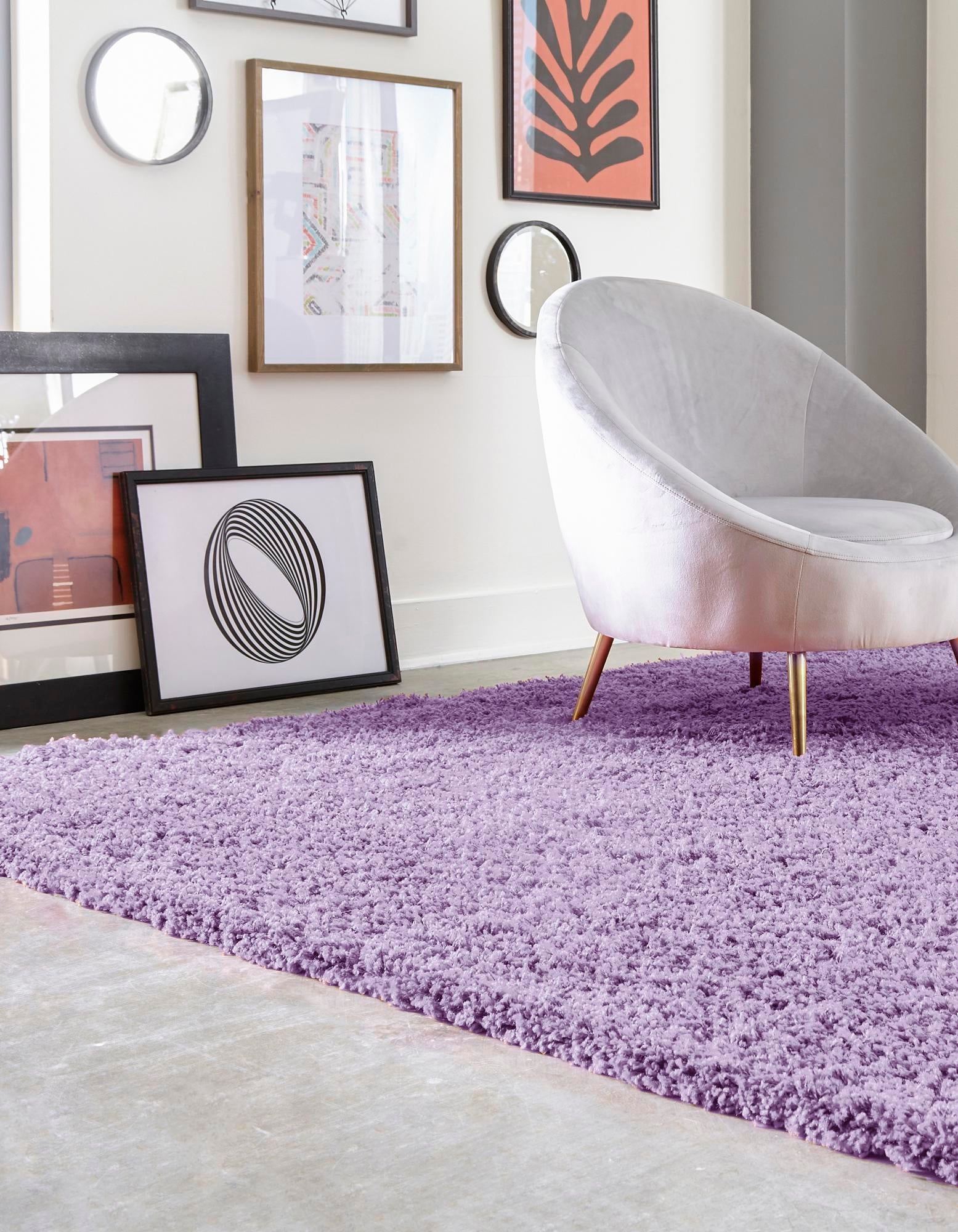 Plush Oasis Collection Area Rug - Serenity (Lilac)