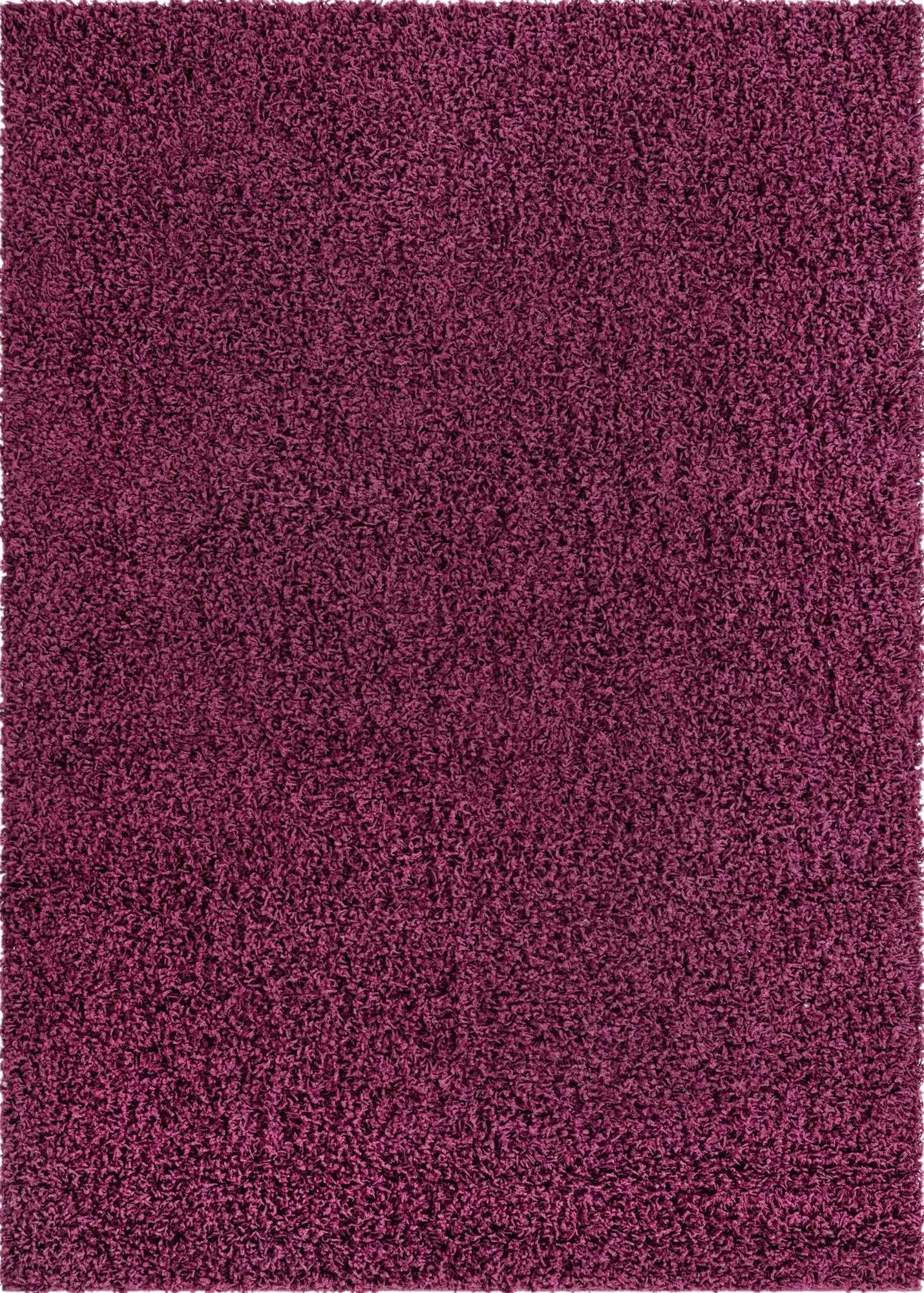 Plush Oasis Collection Area Rug - Serenity (Eggplant Purple)