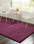 Plush Oasis Collection Area Rug - Serenity (Eggplant Purple)