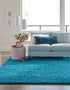 Plush Oasis Collection Area Rug - Serenity (Turquoise)