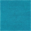 Plush Oasis Collection Area Rug - Serenity (Turquoise) Square Turquoise Main