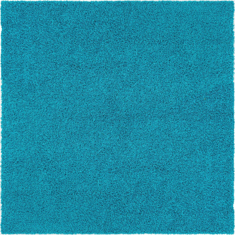 Plush Oasis Collection Area Rug - Serenity (Turquoise) Square Turquoise Main