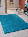 Plush Oasis Collection Area Rug - Serenity (Turquoise) Rectangle Turquoise  lifestyle 2