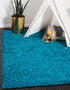 Plush Oasis Collection Area Rug - Serenity (Turquoise)