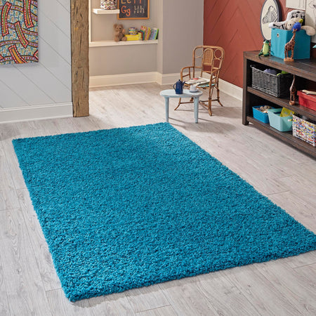 Plush Oasis Collection Area Rug - Serenity (Turquoise)