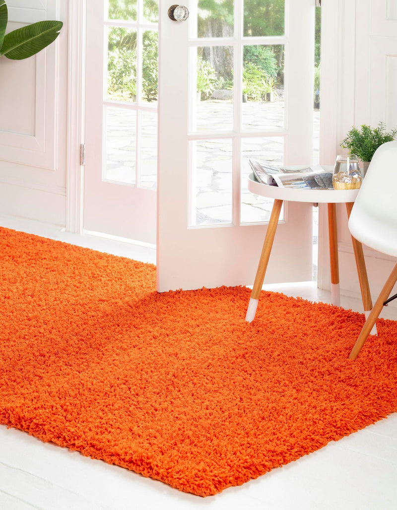 Plush Oasis Collection Area Rug - Serenity (Tiger Orange) Rectangle Tiger Orange  lifestyle 6