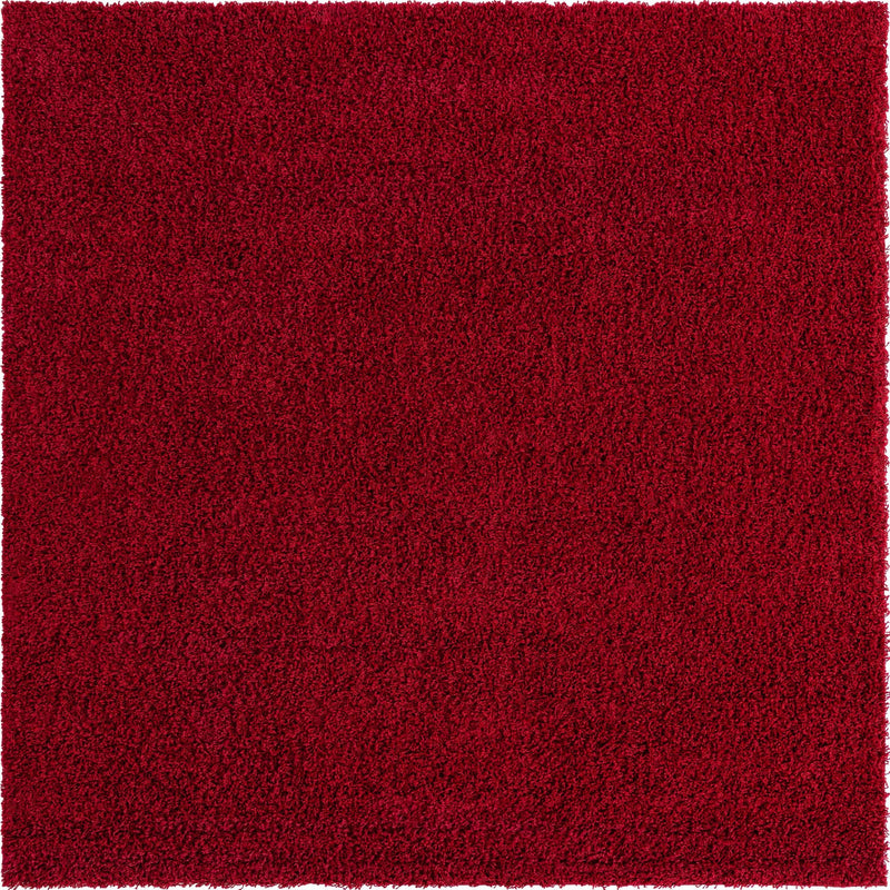 Plush Oasis Collection Area Rug - Serenity (Cherry Red) Square Cherry Red Main