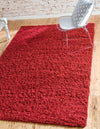 Plush Oasis Collection Area Rug - Serenity (Cherry Red) Rectangle Cherry Red  lifestyle 39