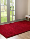 Plush Oasis Collection Area Rug - Serenity (Cherry Red) Rectangle Cherry Red  lifestyle 8