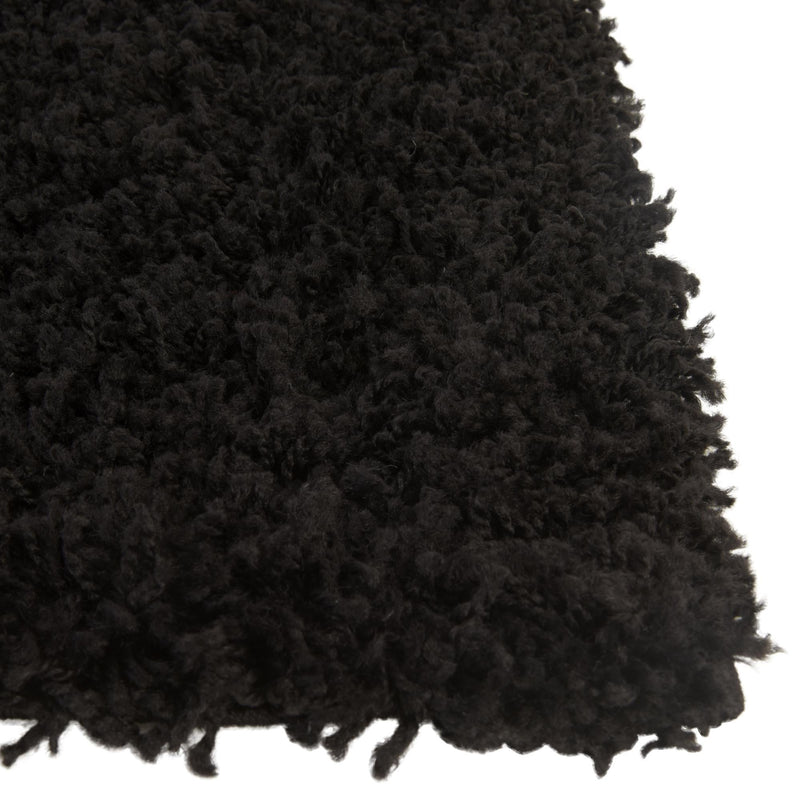 Plush Oasis Collection Area Rug - Serenity (Jet Black) Square Jet Black  lifestyle 9