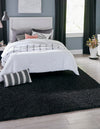 Plush Oasis Collection Area Rug - Serenity (Jet Black) Square Jet Black  lifestyle 21